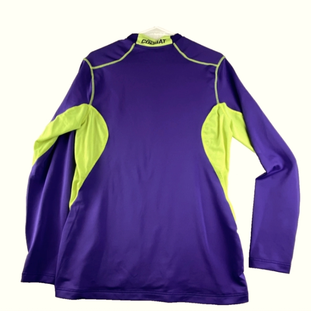 Nike Pro Combat Shirt Mens Large Purple Hyperwarm Fitted Dri-Fit Max Performance